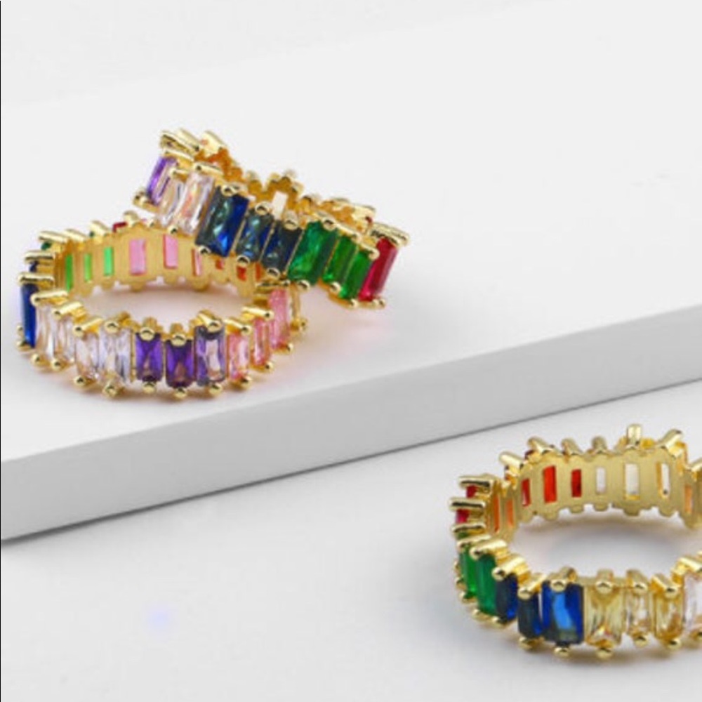 Rainbow Ring 18K Gold Plated
